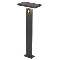 4lite 600mm Outdoor LED Solar Bollard Graphite 230lm