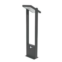 4lite 600mm Outdoor LED Solar Bollard Graphite 165lm