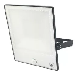 4lite Outdoor LED Floodlight With PIR Sensor Black 50W 3392lm 2 Pack