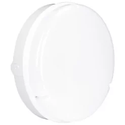 Enlite UtiliteDrum Indoor & Outdoor Round LED Bulkhead With Microwave Sensor White 18W 1300lm