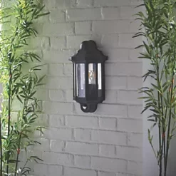 LAP Outdoor Half Lantern Wall Light With PIR Sensor Satin Black 6 LAP Outdoor Half Lantern Wall Light With PIR Sensor Satin Black -Outdoor Lighting Sales 172PG A2