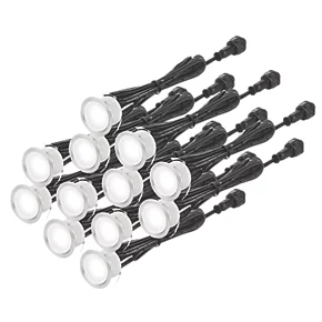 Aurora M-Lite 30mm Outdoor LED Deck Light Kit Stainless Steel 7.2W 144lm 12 Pack 1 Aurora M-Lite 30mm Outdoor LED Deck Light Kit Stainless Steel 7.2W 144lm 12 Pack