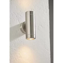 Barracuda Outdoor Up & Down Wall Light Brushed Stainless Steel -Outdoor Lighting Sales 19005 A3