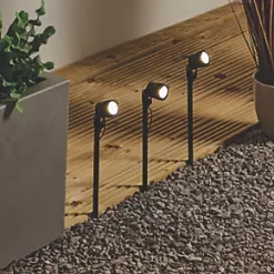 Decca Outdoor LED Spike Light Kit Black 6W 280lm 10 Pack -Outdoor Lighting Sales 1979X A3