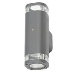 Zinc EOS Outdoor Wall Light With Photocell Anthracite