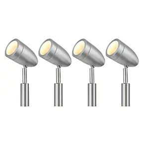 Mirage Outdoor LED Spike Light Kit Brushed Silver 12W 420lm 4 Pack 2 Mirage Outdoor LED Spike Light Kit Brushed Silver 12W 420lm 4 Pack - Image 2