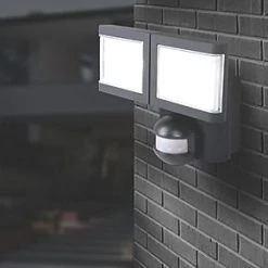 LAP Indoor & Outdoor LED Twin Floodlight With PIR Sensor Black 2 x 10W 1900lm 5 LAP Indoor & Outdoor LED Twin Floodlight With PIR Sensor Black 2 x 10W 1900lm -Outdoor Lighting Sales 308PP A2