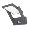 4lite Outdoor LED Adjustable Solar Wall Light With PIR Sensor Graphite 165lm