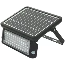 Luceco LEXSF11B40 Outdoor LED High Power Solar Floodlight With PIR & Photocell Sensor Black 1080lm