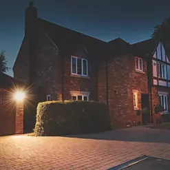 Luceco Castra Smart Outdoor LED Floodlight With PIR Sensor Black 20W 2000lm -Outdoor Lighting Sales 347KJ A5