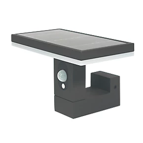 4lite Outdoor LED Solar Wall Light With PIR Sensor Graphite 230lm 1 4lite Outdoor LED Solar Wall Light With PIR Sensor Graphite 230lm