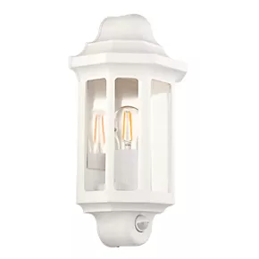 LAP Outdoor Half Lantern Wall Light With PIR Sensor White 1 LAP Outdoor Half Lantern Wall Light With PIR Sensor White