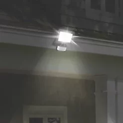 LAP Weyburn Outdoor LED Floodlight With PIR Sensor Black 10W 1000lm -Outdoor Lighting Sales 433PG A4
