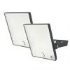 4lite Outdoor LED Floodlight With PIR Sensor Black 30W 2475lm 2 Pack