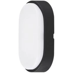 Luceco Eco Indoor & Outdoor Oval LED Decorative Bulkhead Black / White 10W 700lm