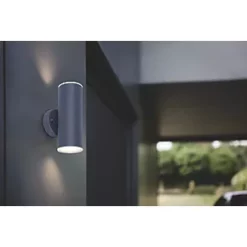 LAP Outdoor LED Up & Down Wall Light Charcoal Grey 8.6W 760lm -Outdoor Lighting Sales 558PP A2