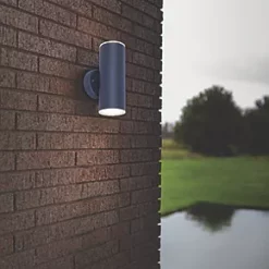 LAP Outdoor LED Up & Down Wall Light Charcoal Grey 8.6W 760lm -Outdoor Lighting Sales 558PP A3