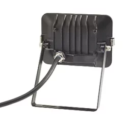 Brackenheath iSpot Outdoor LED Slimline Floodlight Black 20W 1800lm -Outdoor Lighting Sales 584FH A2