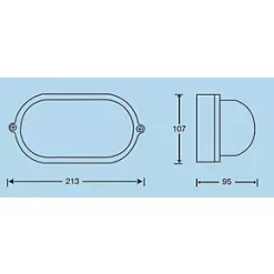 Napoli Outdoor Oval Oval Bulkhead Black 7 Napoli Outdoor Oval Oval Bulkhead Black -Outdoor Lighting Sales 61424 A2