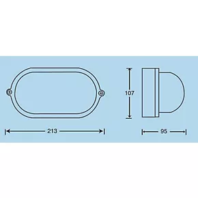 Napoli Outdoor Oval Oval Bulkhead Black 3 Napoli Outdoor Oval Oval Bulkhead Black - Image 3