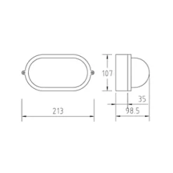 Napoli Outdoor Oval Oval Bulkhead Black 9 Napoli Outdoor Oval Oval Bulkhead Black -Outdoor Lighting Sales 61424 A4