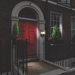 Luceco Outdoor LED Flush-Mounted Decorative Wall Lantern Slate Grey 7W 810lm -Outdoor Lighting Sales 617PV A4