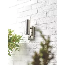 LAP Bronx Outdoor Up & Down Wall Light With PIR Sensor Stainless Steel -Outdoor Lighting Sales 6213R A2