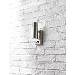 LAP Bronx Outdoor Up & Down Wall Light With PIR Sensor Stainless Steel -Outdoor Lighting Sales 6213R A4