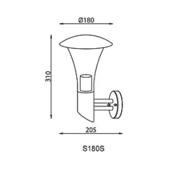 S083 Outdoor Cone Wall Light Stainless Steel Effect 7 S083 Outdoor Cone Wall Light Stainless Steel Effect -Outdoor Lighting Sales 64890 A3