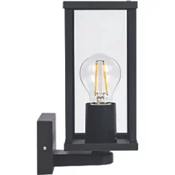 Luceco Outdoor LED Arm-Hung Decorative Wall Lantern Black 7W 810lm -Outdoor Lighting Sales 651PV A2