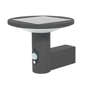 4lite Outdoor LED Solar Wall Light With PIR Sensor Graphite 210lm 1 4lite Outdoor LED Solar Wall Light With PIR Sensor Graphite 210lm