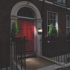 Luceco Outdoor LED Flush-Mounted Decorative Wall Lantern Black 7W 810lm -Outdoor Lighting Sales 670PV A4