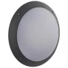 Seran Outdoor Round LED Bulkhead Matt Black 12W 1000lm