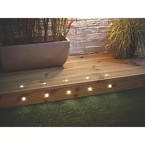 LAP Coldstrip 30mm Outdoor LED Recessed Deck Light Kit Brushed Chrome 4.4W 10 x 19.5lm 10 Pack 6 LAP Coldstrip 30mm Outdoor LED Recessed Deck Light Kit Brushed Chrome 4.4W 10 x 19.5lm 10 Pack - Image 6