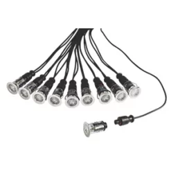 Saxby Ikon Pro 25mm Outdoor LED Deck Light Kit Polished Stainless Steel 7.5W 10 x 1.2lm 10 Pack