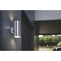 LAP Outdoor LED Up & Down Wall Light Silver 8.6W 760lm 6 LAP Outdoor LED Up & Down Wall Light Silver 8.6W 760lm -Outdoor Lighting Sales 759PP A2
