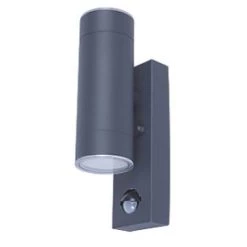 LAP Outdoor LED Wall Light With PIR Sensor Charcoal Grey 9W 760lm
