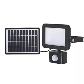 LAP RB0256A Outdoor LED Solar Floodlight With PIR Sensor Black 600lm 1 LAP RB0256A Outdoor LED Solar Floodlight With PIR Sensor Black 600lm