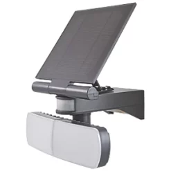 LAP Outdoor LED Solar Floodlight With PIR Sensor Grey 2 x 500lm