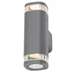 Zinc EOS Outdoor Up & Down Wall Light Anthracite