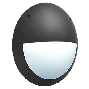 Outdoor Round LED Bulkhead Matt Black 12W 1000lm 2 Outdoor Round LED Bulkhead Matt Black 12W 1000lm - Image 2