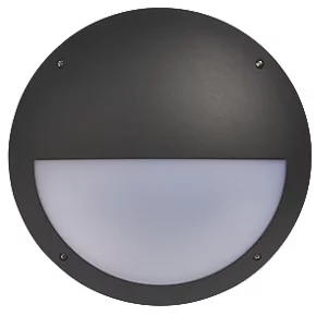 Outdoor Round LED Bulkhead Matt Black 12W 1000lm 3 Outdoor Round LED Bulkhead Matt Black 12W 1000lm - Image 3