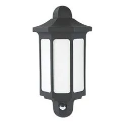 LAP Dunham Outdoor LED Half Wall Light Black 8.5W 580lm