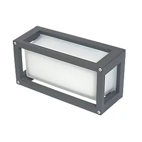 4lite Outdoor LED Surface Brick / Wall Light Graphite 7W 302lm 1 4lite Outdoor LED Surface Brick / Wall Light Graphite 7W 302lm