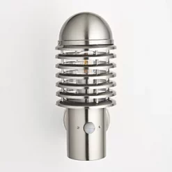 LAP Shutter Outdoor Wall Light With PIR Sensor Brushed Stainless Steel -Outdoor Lighting Sales 930PG A2