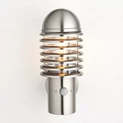 LAP Shutter Outdoor Wall Light With PIR Sensor Brushed Stainless Steel -Outdoor Lighting Sales 930PG A3
