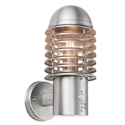 LAP Shutter Outdoor Wall Light With PIR Sensor Brushed Stainless Steel
