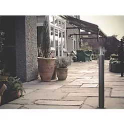 4lite 700mm Outdoor LED Bollard Graphite 8W 268lm -Outdoor Lighting Sales 933TV A2