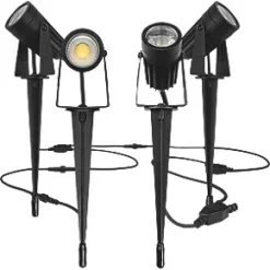 Luceco Outdoor LED Garden Spike Light Black 4x3W 4x200lm