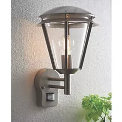 Antler Outdoor Wall Light With PIR Sensor Brushed Stainless Steel -Outdoor Lighting Sales 9466F A3
